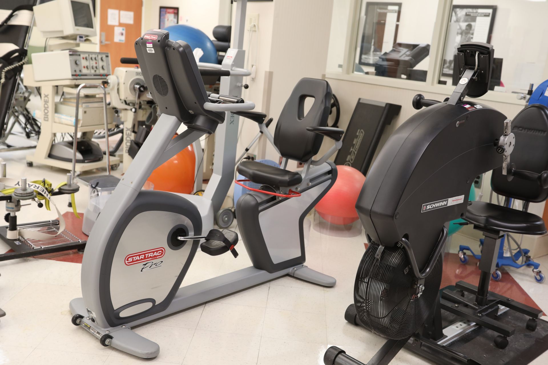 Exercise equipment available at Fauquier Health's Physical Therapy and Rehabilitation Center